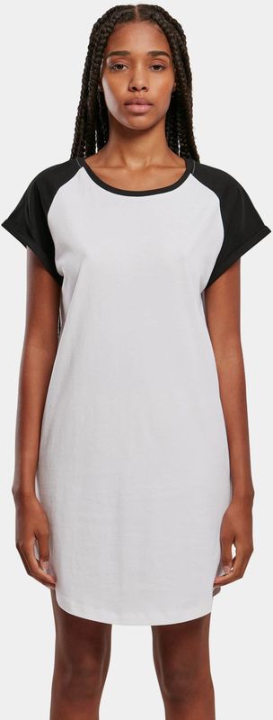 URBAN CLASSICS Shirtkleid Urban Classics Damen Ladies Contrast Raglan Tee Dress (1-tlg)