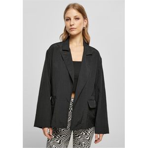 Urban Classics - Oversized Crinkle Nylon Blazer   Zwart