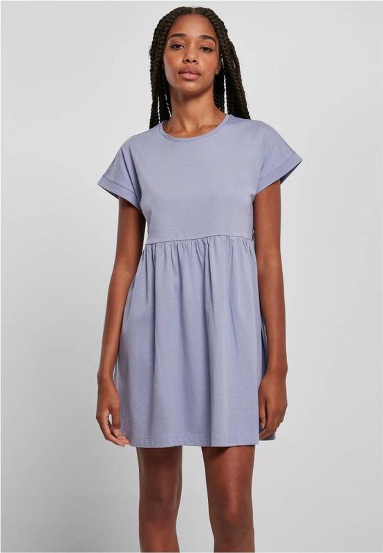 Urban Classics Dames Organic Empire Valance Tee Casual Jurk, Violablue, XS, Violablue, XS