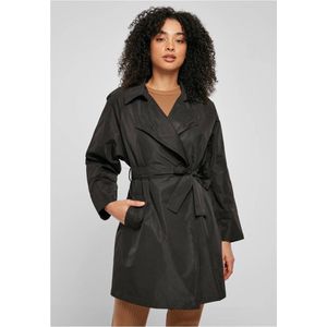 URBAN CLASSICS Allwetterjacke "Urban Classics Damen Ladies Crinkle Nylon Minimal Trench Coat", (1 St.), ohne Kapuze