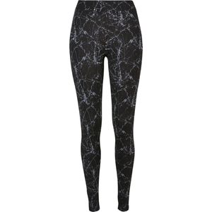 Urban Classics - Soft AOP Legging - Zwart - 85% Polyester, 15% Elastaan
