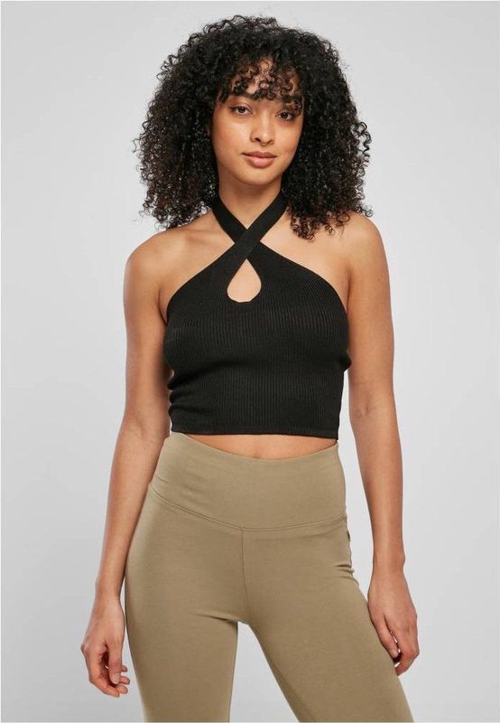 Gebreide Top - Aansluitend Model - Met Cut-outs - Rechte Zoom - Zacht Aanvoelend