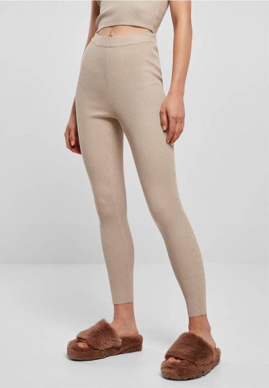 Urban Classics - Rib Knit Legging - Beige