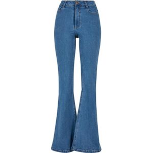 Urban Classics Flared jeans Organic High Waist Denim Blauw