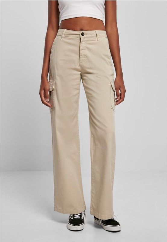 Urban Classics - High Waist Straight Cargobroek Groen