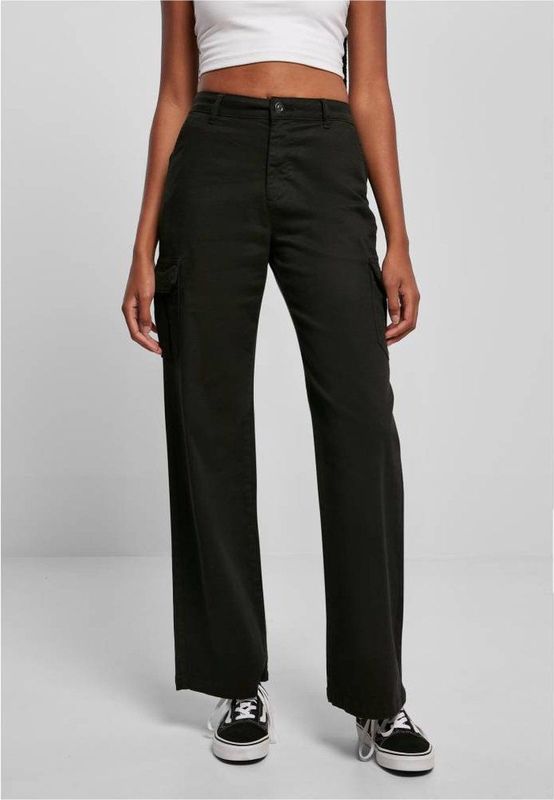 Urban Classics - High Waist Straight Cargobroek Zwart