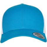 Flexfit Trucker Retro 2 Tone Baseball Cap, turquoise/wit, één maat, uniseks, Turkoois/Wit