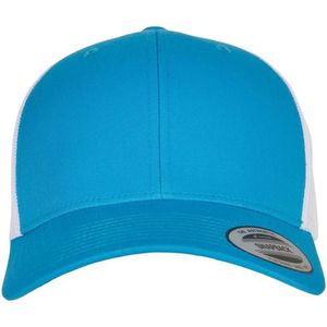 Flexfit Trucker Retro 2 Tone Baseball Cap, turquoise/wit, één maat, uniseks, Turkoois/Wit