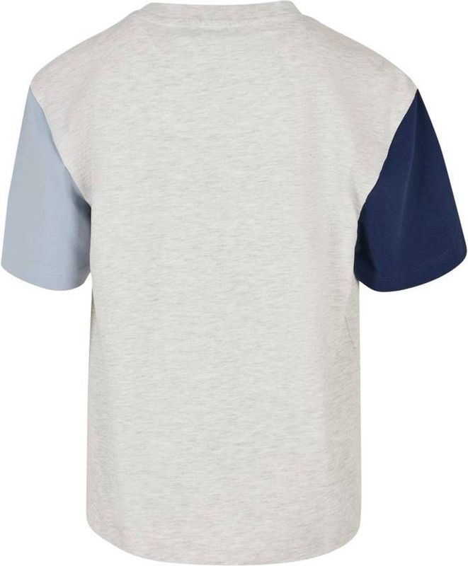 Urban Classics - Organic Oversized Colorblock Kinder T-shirt - Kids 110 116 - Grijs