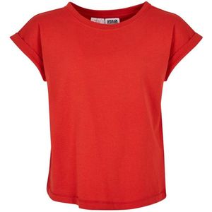 Urban Classics - Uck2983 - T-shirt - Rood - Katoen - Voor Meisjes