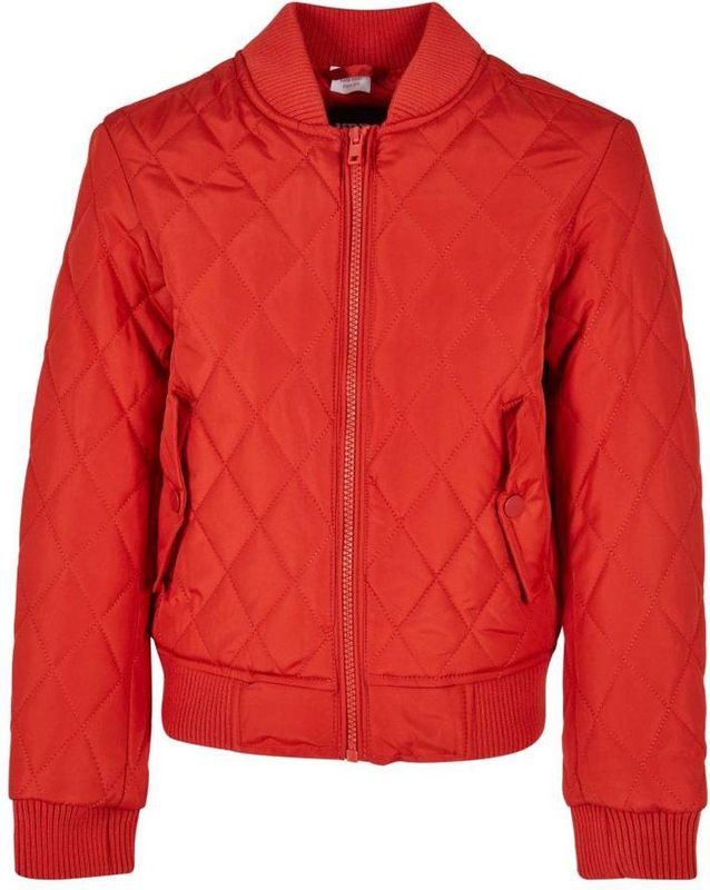 Urban Classics Meisjes Girls Diamond Quilt Nylon Jacket Jas, hugered, 110/116 cm