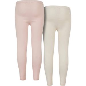 Urban Classics - Jersey 2-Pack Kinder Legging - Kids / - Wit/Roze