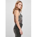 Shirt - Bodystocking - Dierenprint - Aansluitende Pasvorm - Mouwloos