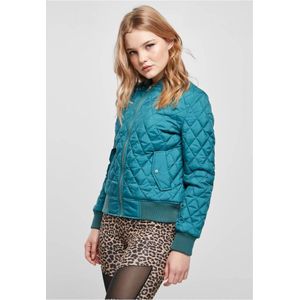 Urban Classics - Diamond Quilt Nylon Jacket   Groen