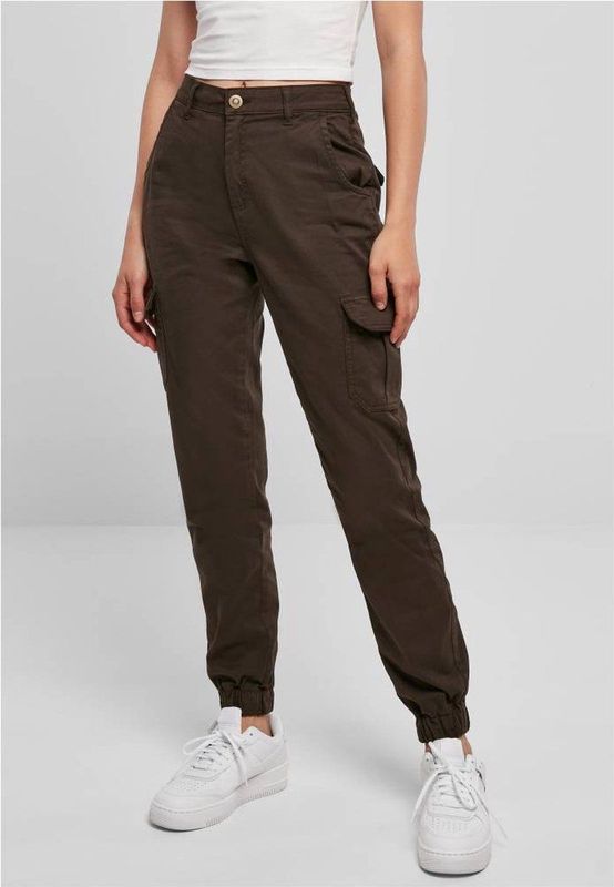 Urban Classics - High Waist Cargobroek Bruin
