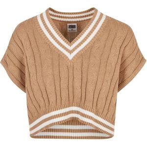 Urban Classics - Cropped Knit College - Trui - Beige