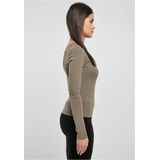 Urban Classics - Asymmetric Longsleeve top - Olijfgroen