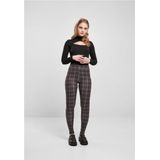 Urban Classics - Soft AOP blackcheck Legging - Zwart