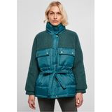 Urban Classics - Sherpa Mix Gewatteerd jack   Groen