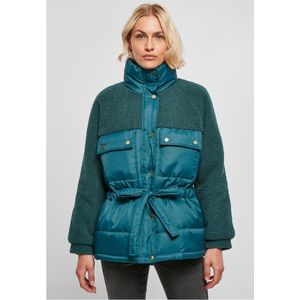 Urban Classics - Sherpa Mix Gewatteerd jack   Groen