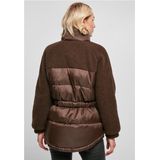 Urban Classics - Sherpa Mix - Gewatteerde Jas - Bruin - Dames