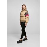 Urban Classics - Tussenjas - Lichtbeige/Bruin/Pink/Zwart - Capuchon met Trekkoord, Color-Blocking