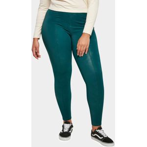 Urban Classics dames leren broek washed, Jaspis