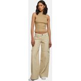 Urban Classics - Short Rib Knit Turtleneck - Mouwloze Top - Beige