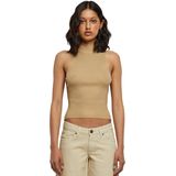 Urban Classics - Short Rib Knit Turtleneck - Mouwloze Top - Beige