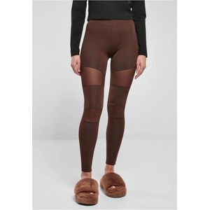 Urban Classics Leggings van mesh voor dames, yogabroek, Bruin, XS