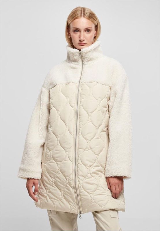 Urban Classics - Oversized Sherpa Quilted - Winterjas - Wit - 100% Polyester