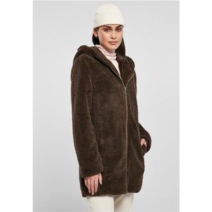 Urban Classics - Sherpa Parka - Damesjas - Licht Getailleerd - Knusse Sherpa-stof