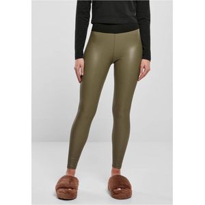 Urban Classics - Faux Leather Leggings - Zwart - Imitatieleer