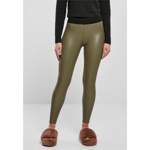 Urban Classics - Faux Leather Leggings - Zwart - Imitatieleer