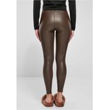 Urban Classics Dameslegging Kunstleer - Bruin - Hoge Taille