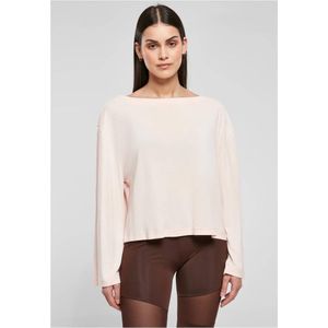 Urban Classics - Short Modal Bateau Neckline Longsleeve top - Roze