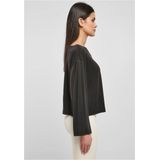 Urban Classics - Short Modal Bateau Neckline Longsleeve top - Zwart