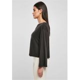 Urban Classics - Short Modal Bateau Neckline Longsleeve top - Zwart