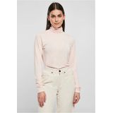 Urban Classics Dames Modal Turtleneck T-shirt met lange mouwen, roze, XS