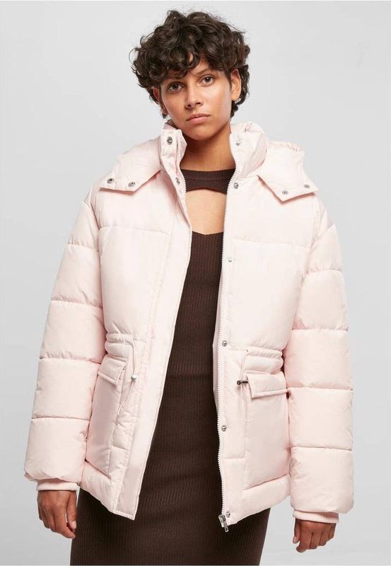 Urban Classics Gemengde pullover over jack voor dames, Roze