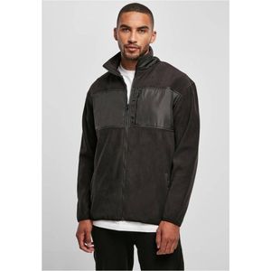 Urban Classics - Patched Micro Fleece Jacket   Zwart