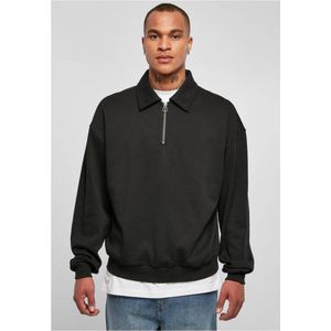 Urban Classics - Shirt Collar Sweatshirt - Grijs - 65% Katoen, 35% Polyester