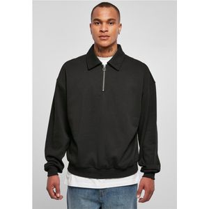 Urban Classics - Shirt Collar Sweatshirt - Grijs - 65% Katoen, 35% Polyester