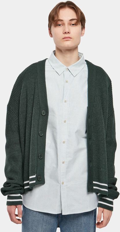 Urban Classics - Sporty Boxy Cardigan - Ivoorkleurig - Herenvest