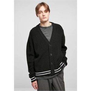 Urban Classics - Sporty Boxy - Cardigan - Zwart - 95% Acryl, 5% Nylon