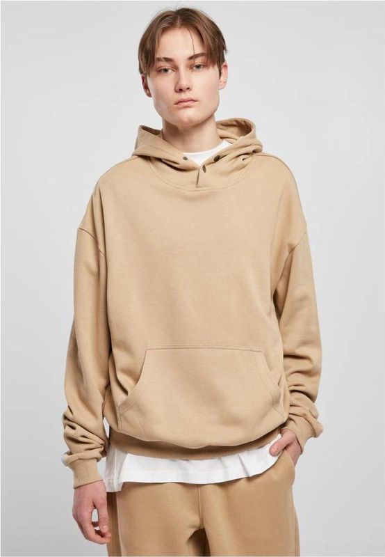 Urban Classics - Snap Hoody - Sweatshirt - Beige - Effen