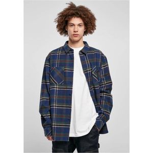 Urban Classics - Checked Mountain Shirt - Blauw/Groen - Overhemd