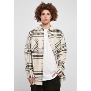 Urban Classics Overhemd voor heren, lang, oversized geruit, overgesneden schouders, verkrijgbaar in 2 verschillende kleuren, maat S tot 5XL, Softseagras, S