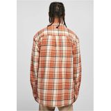 Urban Classics - Long Oversized Checked Leaves - Overhemd - Rood