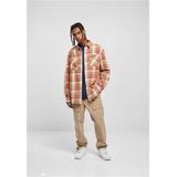Urban Classics - Long Oversized Checked Leaves - Overhemd - Rood
